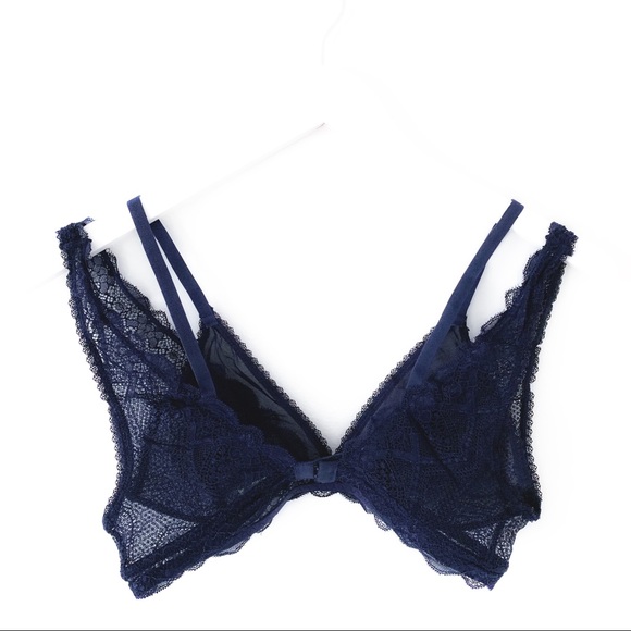 The Provocateur Sexy Lacy Bralette -Dark Blue - Picture 4 of 8